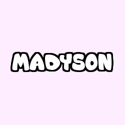 Coloriage prénom MADYSON