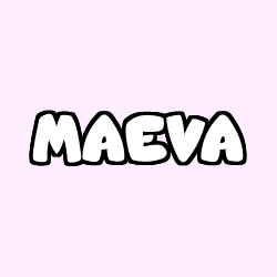Coloriage prénom MAEVA