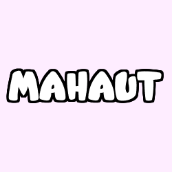 Coloriage prénom MAHAUT