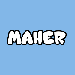 Coloriage prénom MAHER
