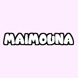 Coloriage prénom MAIMOUNA