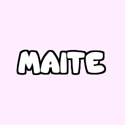 Coloriage prénom MAITE