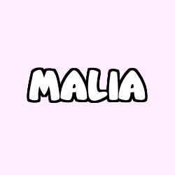 Coloriage prénom MALIA