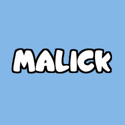 Coloriage prénom MALICK