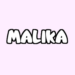 Coloriage prénom MALIKA