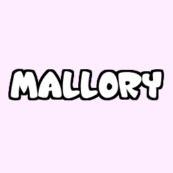Coloriage prénom MALLORY