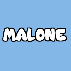 Coloriage prénom MALONE
