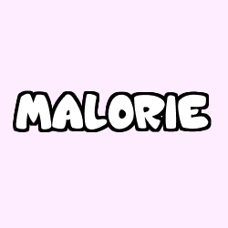 Coloriage prénom MALORIE