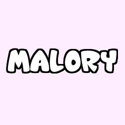 Coloriage prénom MALORY