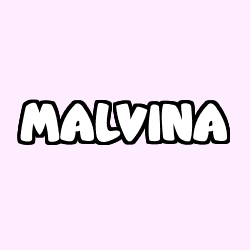 Coloriage prénom MALVINA