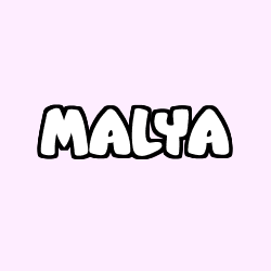 Coloriage prénom MALYA