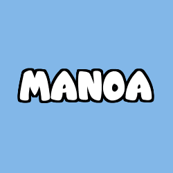 Coloriage prénom MANOA