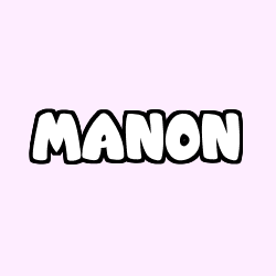 Coloriage prénom MANON