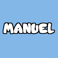 Coloriage prénom MANUEL