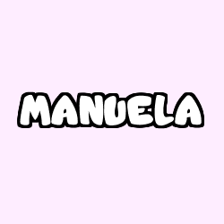 Coloriage prénom MANUELA