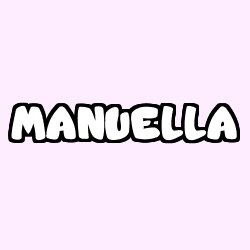 Coloriage prénom MANUELLA