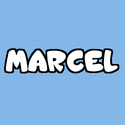 Coloriage prénom MARCEL