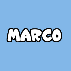 Coloriage prénom MARCO
