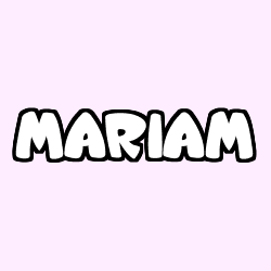 Coloriage prénom MARIAM