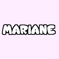 Coloriage prénom MARIANE