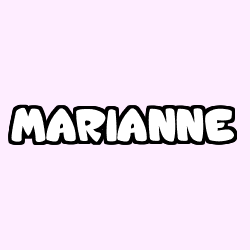 Coloriage prénom MARIANNE