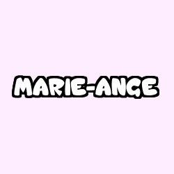 Coloriage prénom MARIE-ANGE