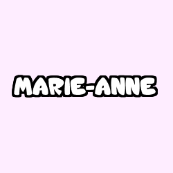 Coloriage prénom MARIE-ANNE