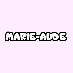 Coloriage prénom MARIE-AUDE