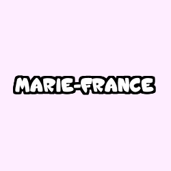 Coloriage prénom MARIE-FRANCE