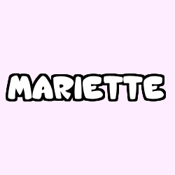 Coloriage prénom MARIETTE