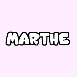 Coloriage prénom MARTHE