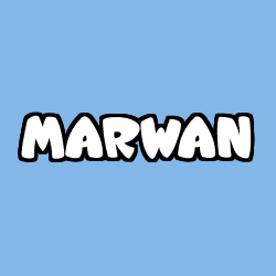 Coloriage prénom MARWAN