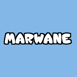 Coloriage prénom MARWANE
