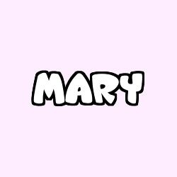 Coloriage prénom MARY