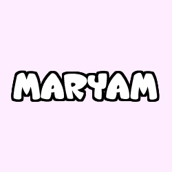 Coloriage prénom MARYAM