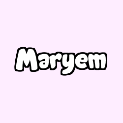 Coloriage prénom Maryem