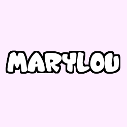 Coloriage prénom MARYLOU