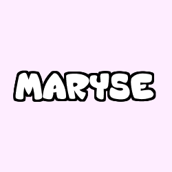 Coloriage prénom MARYSE