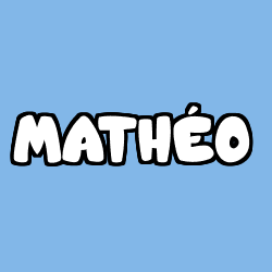 Coloriage prénom MATHÉO