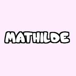 Coloriage prénom MATHILDE