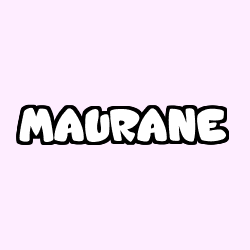 Coloriage prénom MAURANE