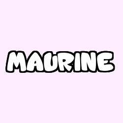 Coloriage prénom MAURINE
