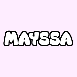 Coloriage prénom MAYSSA
