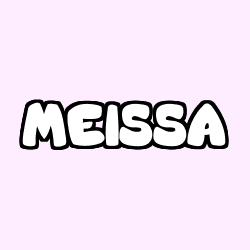 Coloriage prénom MEISSA