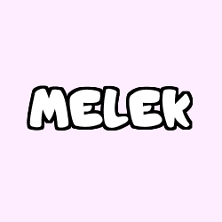 Coloriage prénom MELEK