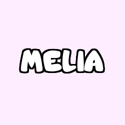 Coloriage prénom MELIA
