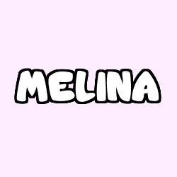 Coloriage prénom MELINA