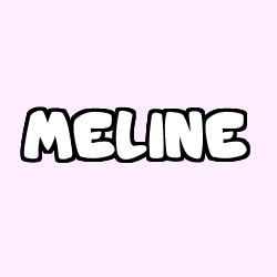 Coloriage prénom MELINE