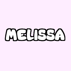 Coloriage prénom MELISSA