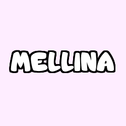 Coloriage prénom MELLINA